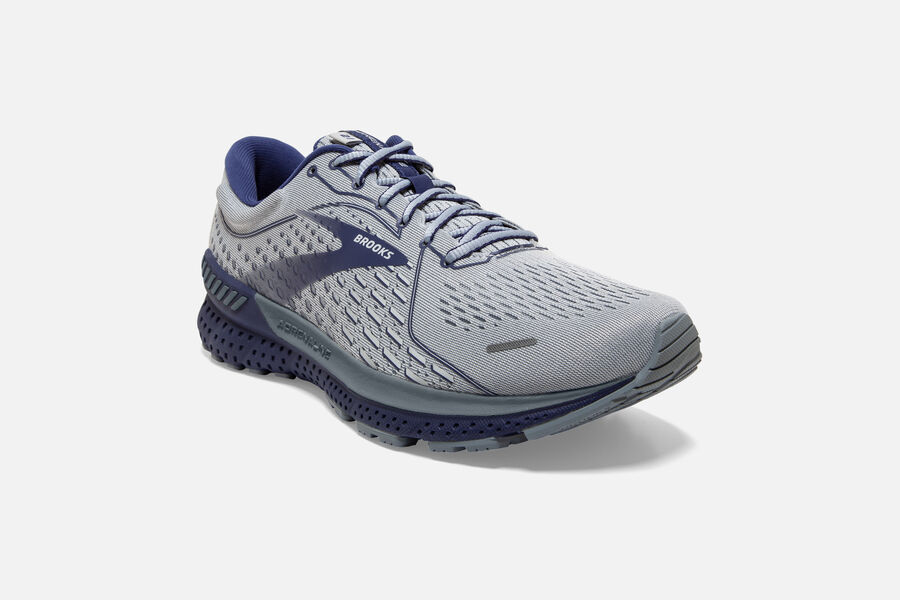 Brooks Running Shoes - Adrenaline GTS 21 Road Mens - Grey - CZI-312487